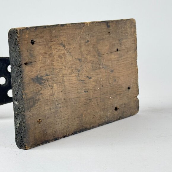 Antique Cast Iron Treadle Presser Foot With Wooden Base Sewing Machine Attachmen - Picture 7 of 13